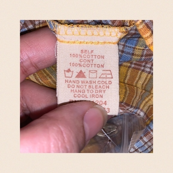 Mustard Plaid Contrast Front Tie Pocket Shirt - Picture 8 of 8